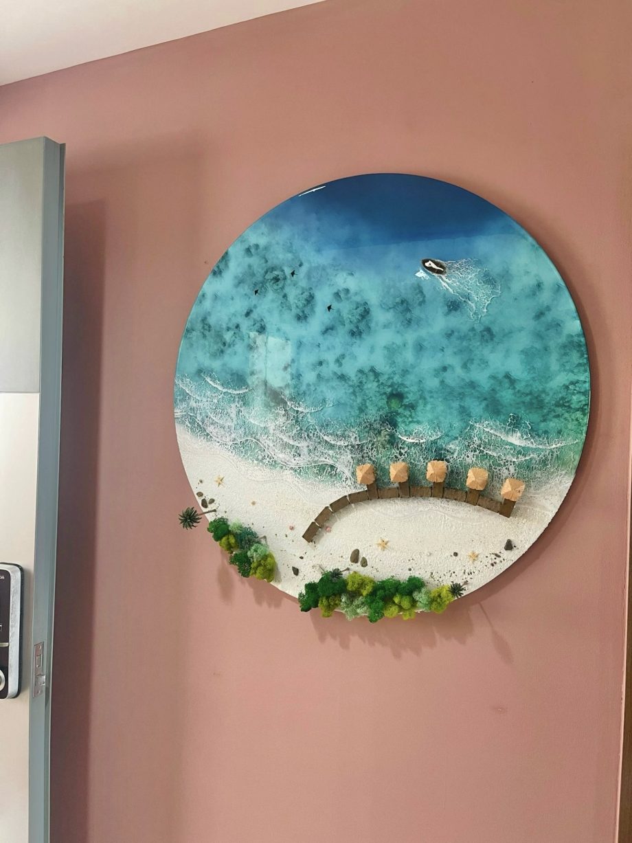 Handmade 3D Epoxy Resin Ocean Wall Art – A Stunning Coastal Escape