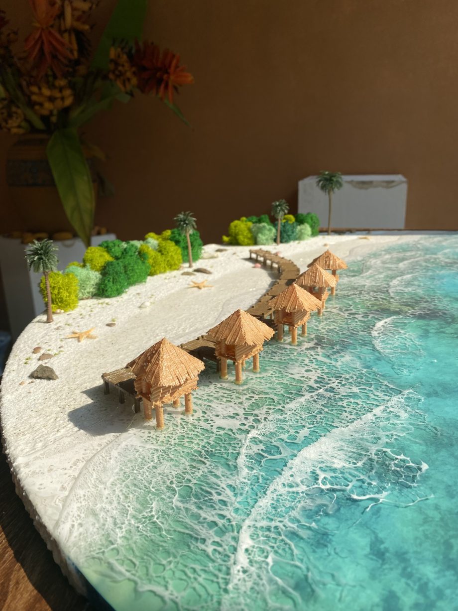 Handmade 3D Epoxy Resin Ocean Wall Art – A Stunning Coastal Escape