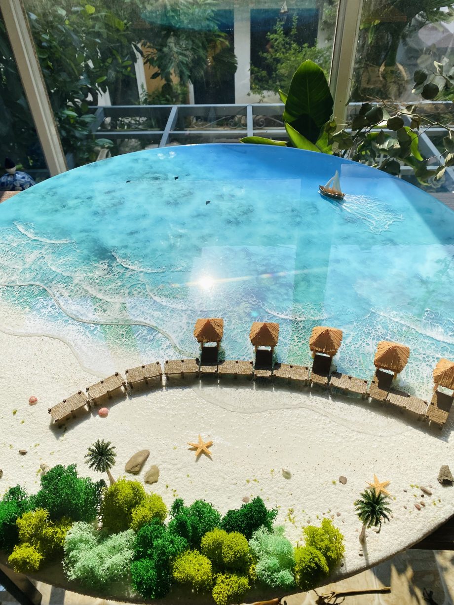 Handmade 3D Epoxy Resin Ocean Wall Art – A Stunning Coastal Escape