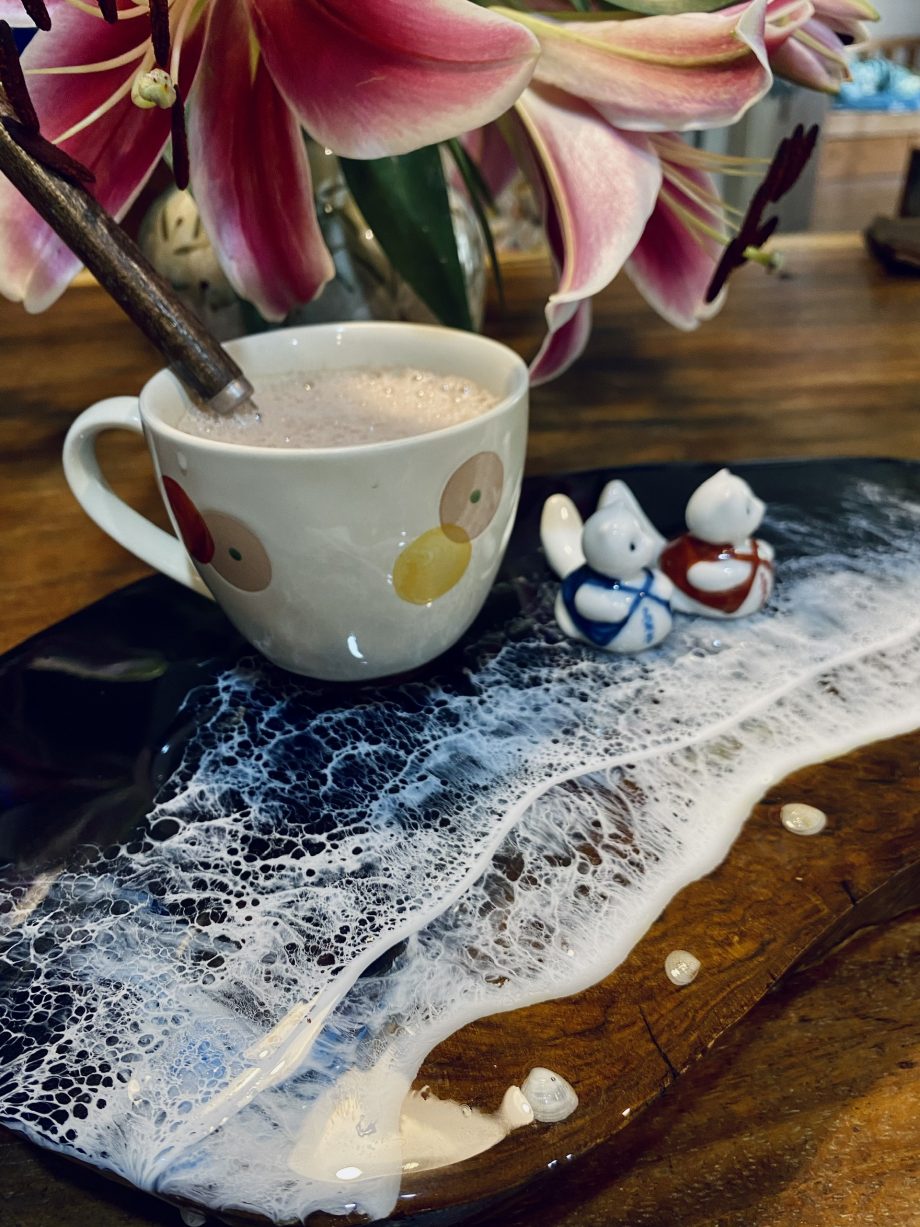 Handcrafted Ocean Resin Serving Board | A Stunning Coastal Touch